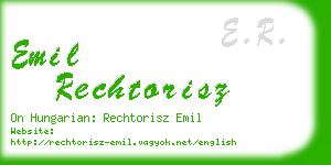 emil rechtorisz business card